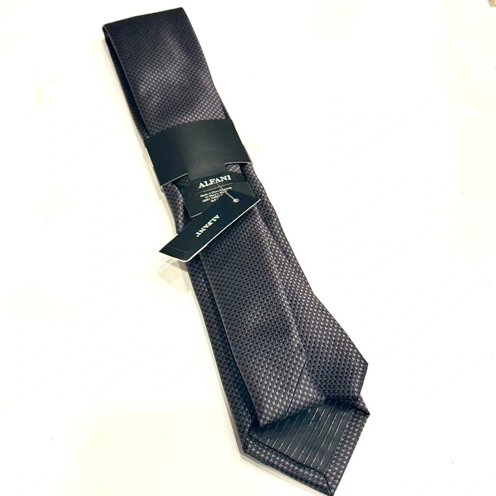 Alfani Men's Dove Slim Tie, Created for Macy's - Black